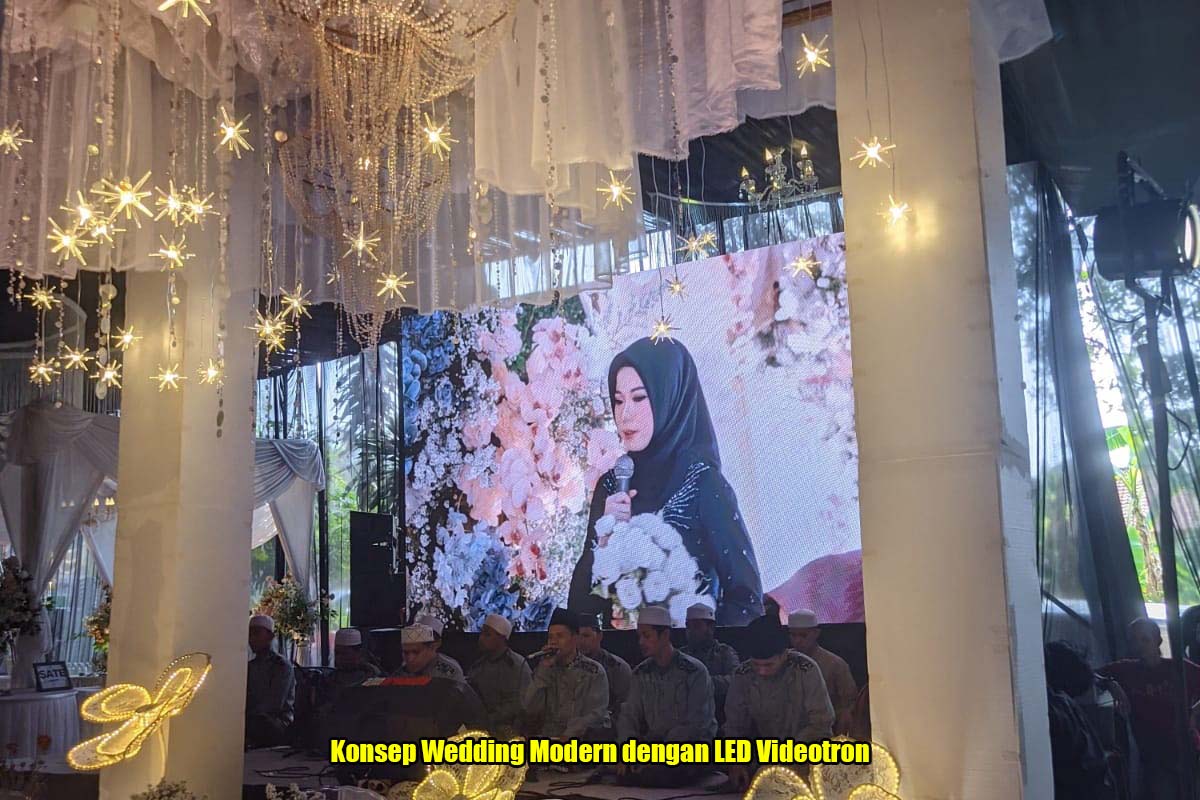 Konsep Wedding Modern dengan LED Videotron