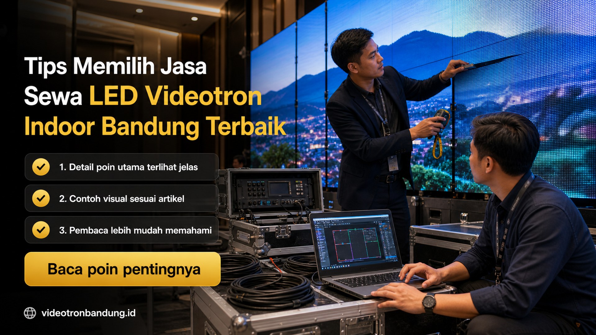 Ilustrasi sewa videotron bandung - Tips Memilih Jasa Sewa LED Videotron Indoor Bandung Terbaik