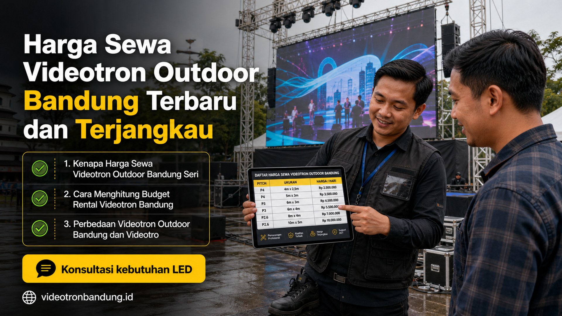 Harga Sewa Videotron Outdoor Bandung Terbaru dan Terjangkau