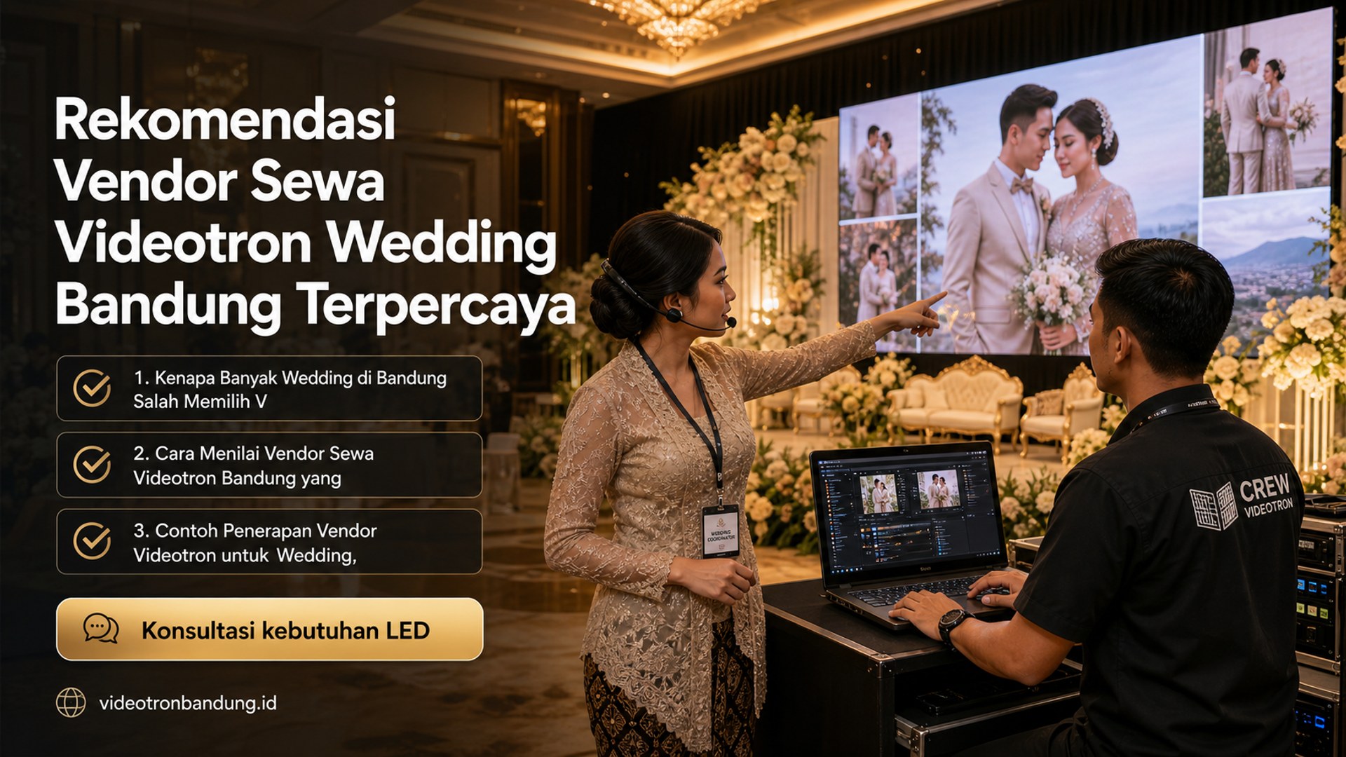 Rekomendasi Vendor Sewa Videotron Wedding Bandung Terpercaya