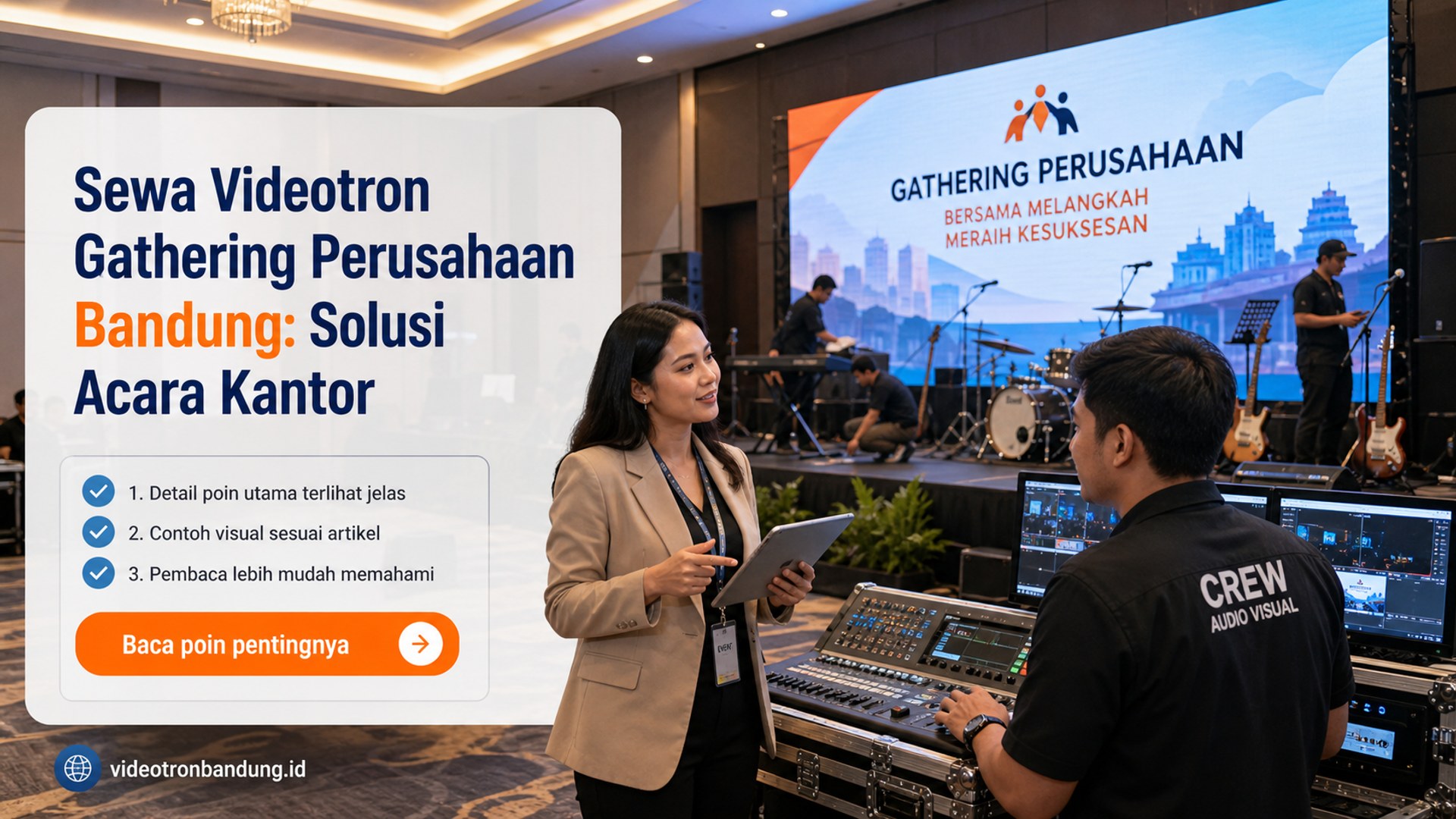 Ilustrasi sewa videotron bandung - Sewa Videotron Gathering Perusahaan Bandung: Solusi Acara Kantor