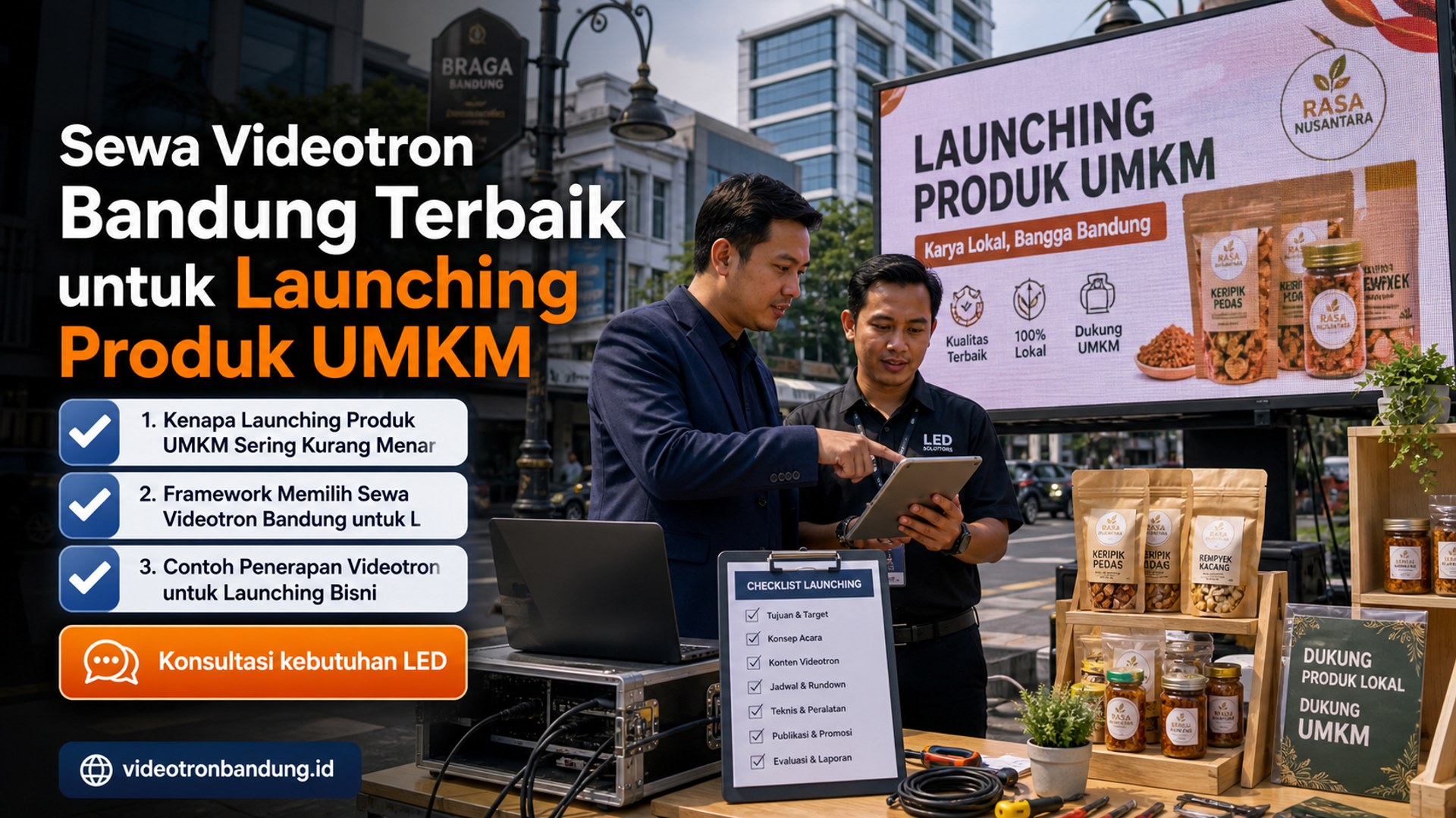 Sewa Videotron Bandung Terbaik untuk Launching Produk UMKM