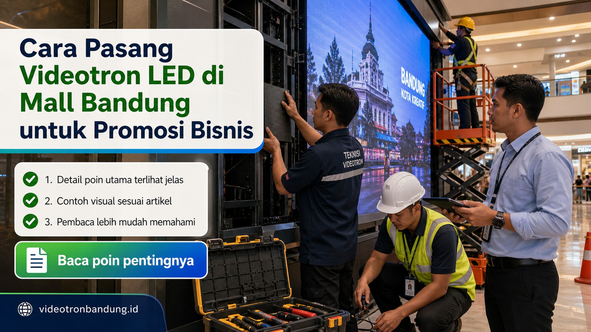 Ilustrasi sewa videotron bandung - Cara Pasang Videotron LED di Mall Bandung untuk Promosi Bisnis