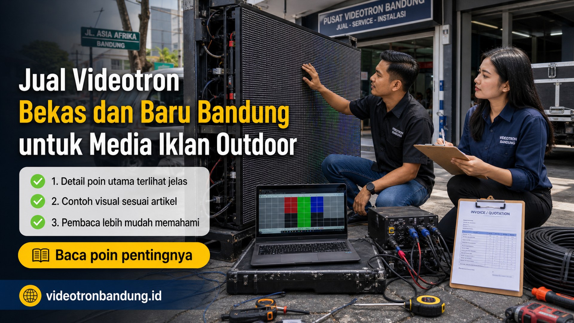 Ilustrasi sewa videotron bandung - Jual Videotron Bekas dan Baru Bandung untuk Media Iklan Outdoor