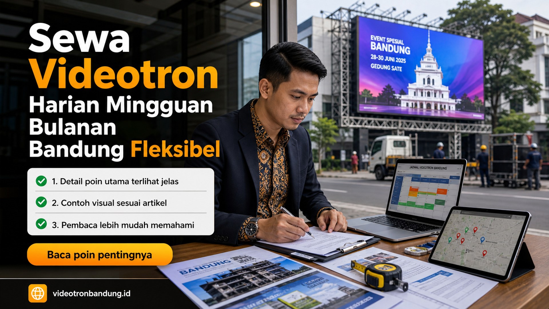 Ilustrasi sewa videotron bandung - Sewa Videotron Harian Mingguan Bulanan Bandung Fleksibel