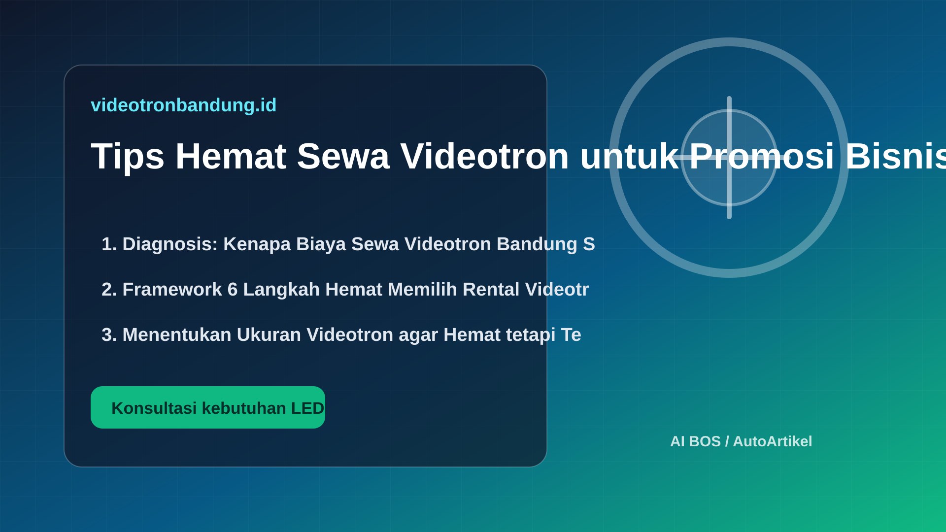 Tips Hemat Sewa Videotron untuk Promosi Bisnis UMKM Bandung