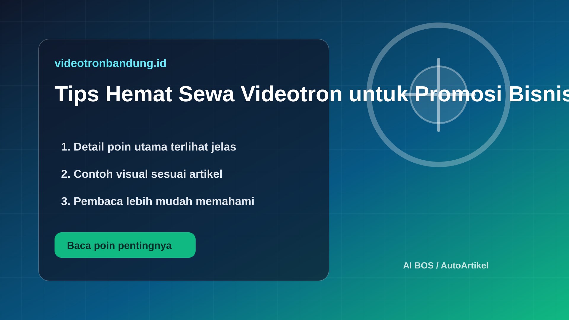 Ilustrasi sewa videotron bandung - Tips Hemat Sewa Videotron untuk Promosi Bisnis UMKM Bandung