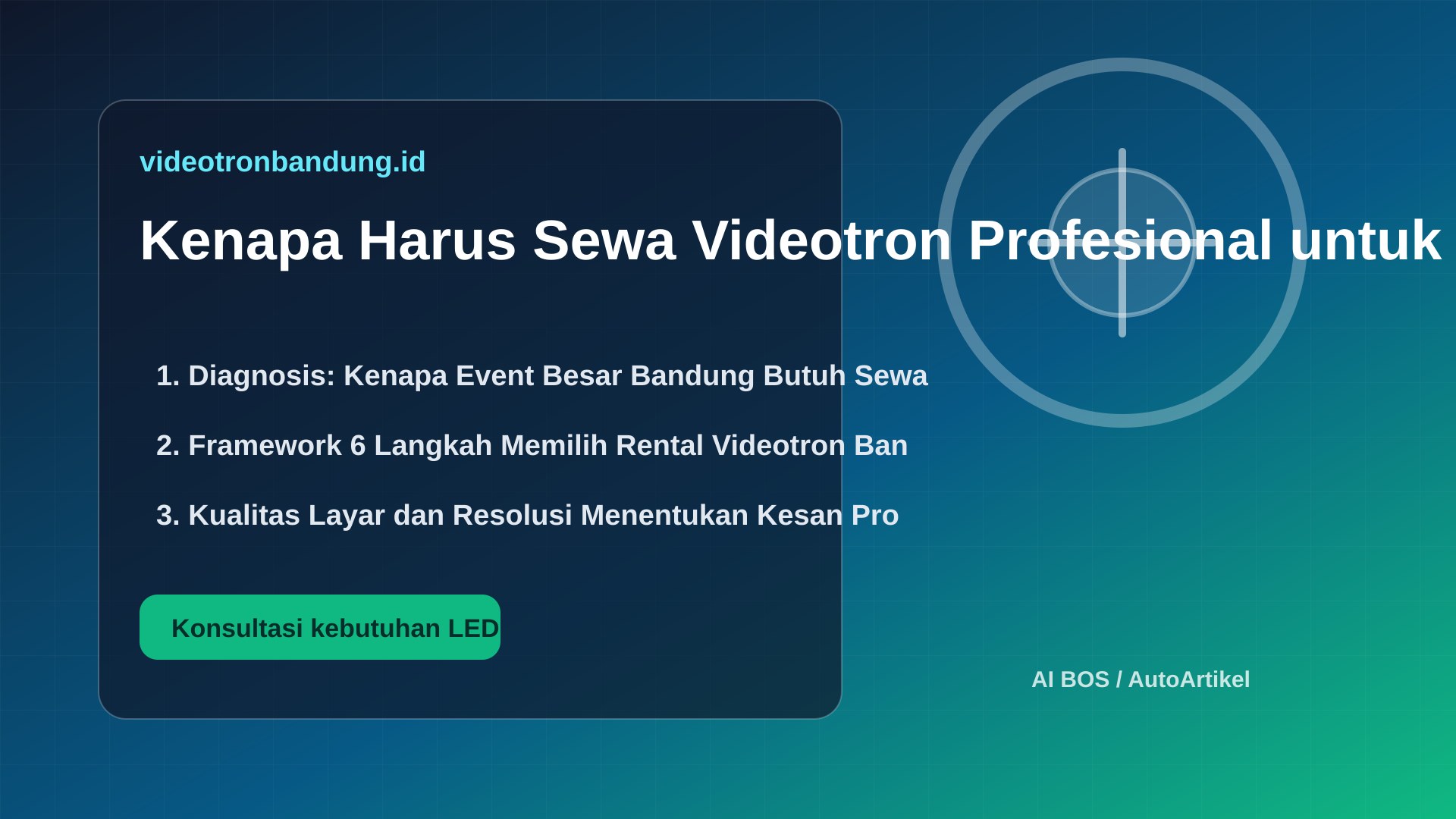 sewa videotron bandung - Kenapa Harus Sewa Videotron Profesional untuk Event Besar Bandung