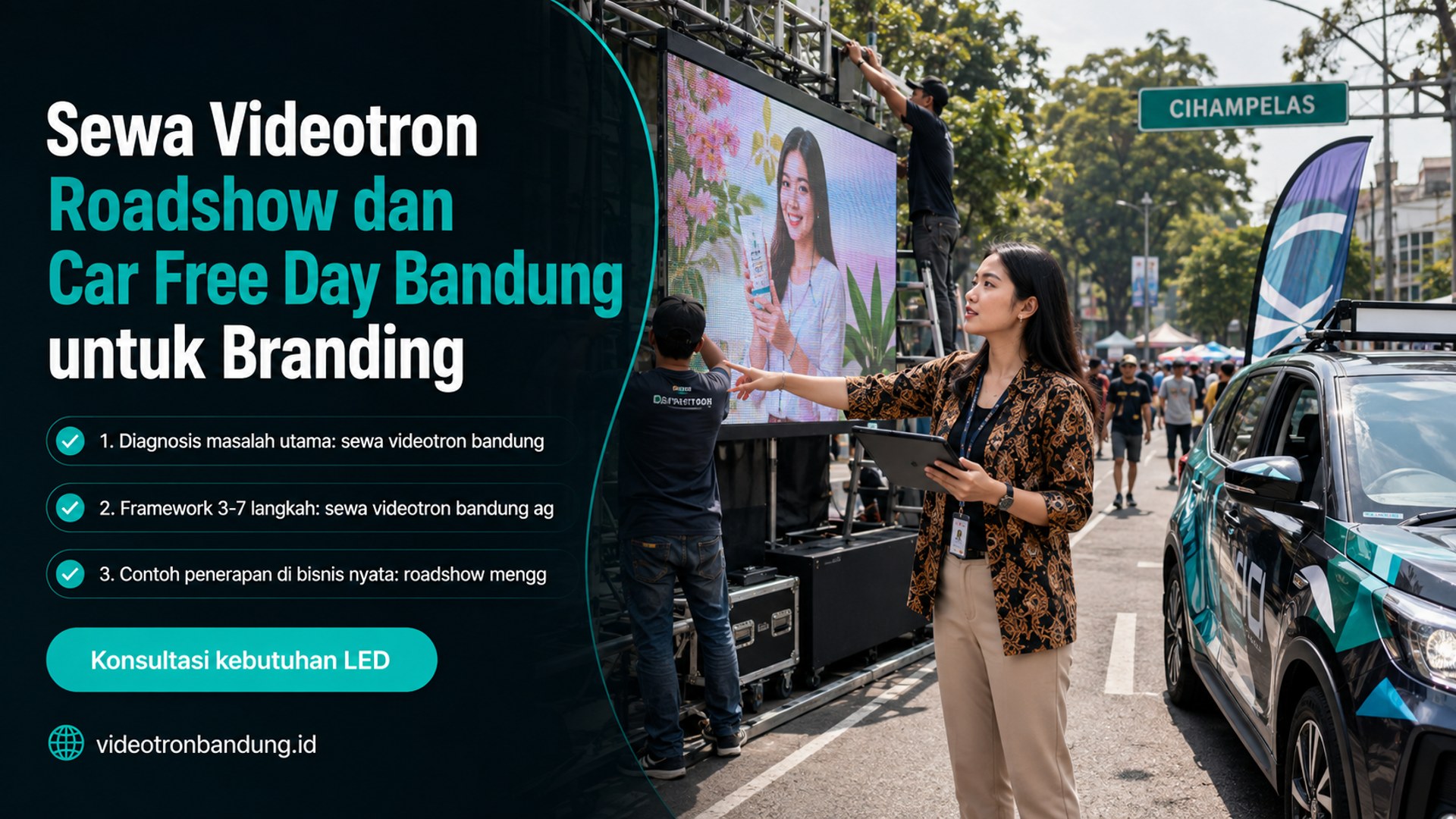 sewa videotron bandung - Sewa Videotron Roadshow dan Car Free Day Bandung untuk Branding