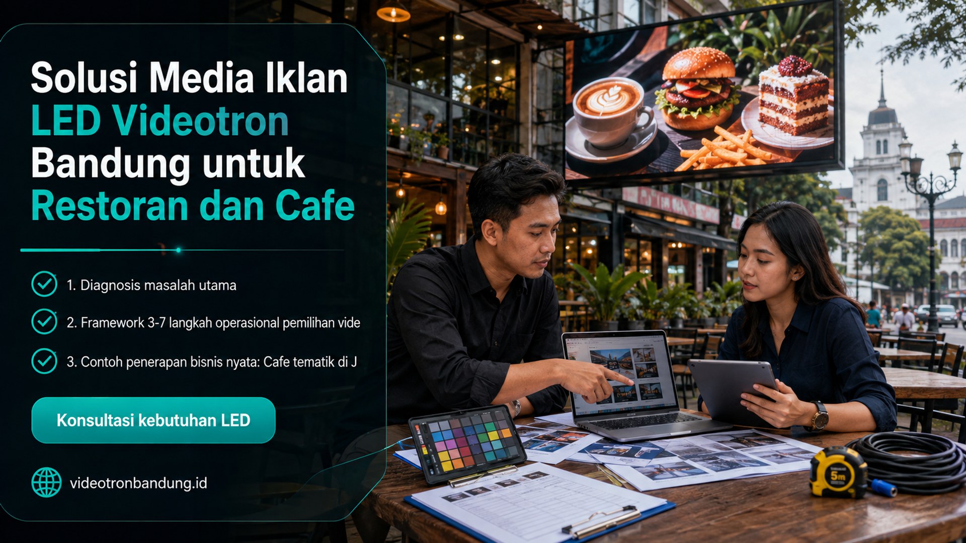 Solusi Media Iklan LED Videotron Bandung untuk Restoran dan Cafe