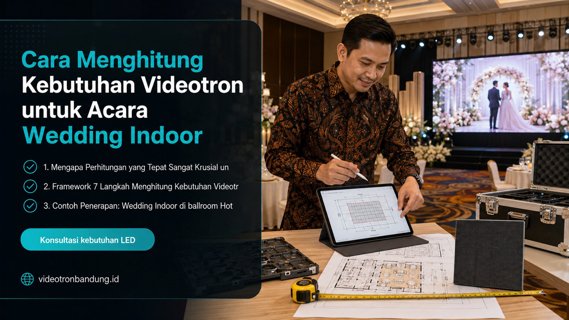 Cara Menghitung Kebutuhan Videotron untuk Acara Wedding Indoor