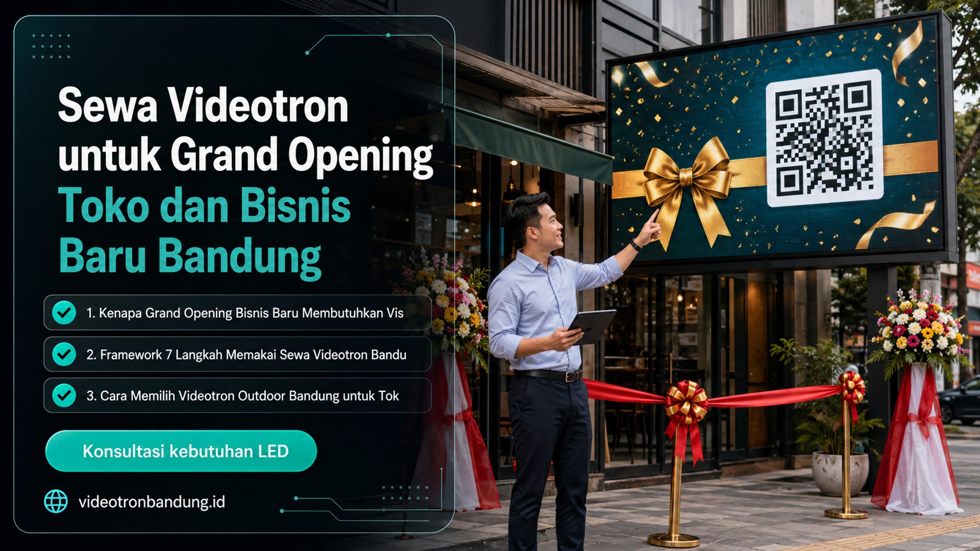 Sewa Videotron untuk Grand Opening Toko dan Bisnis Baru Bandung