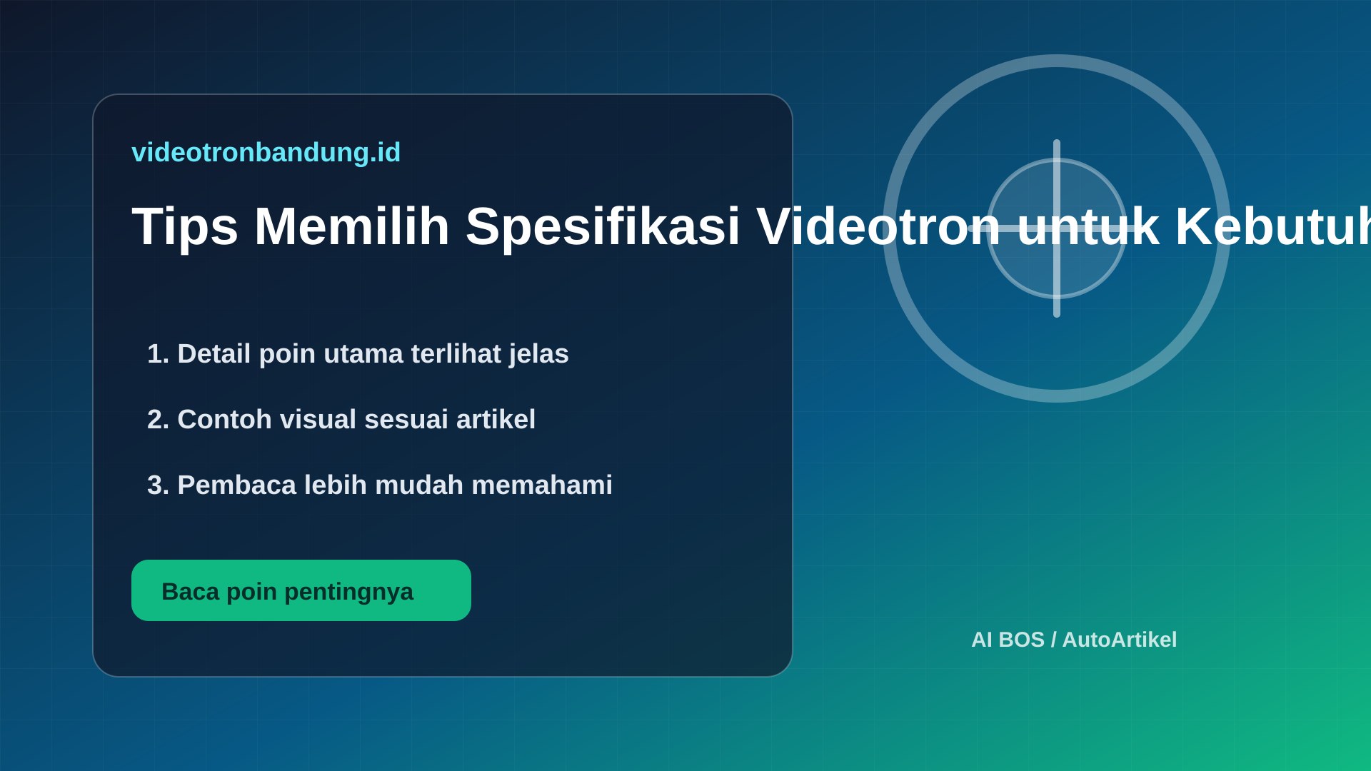 Ilustrasi sewa videotron bandung - Tips Memilih Spesifikasi Videotron untuk Kebutuhan Media Iklan