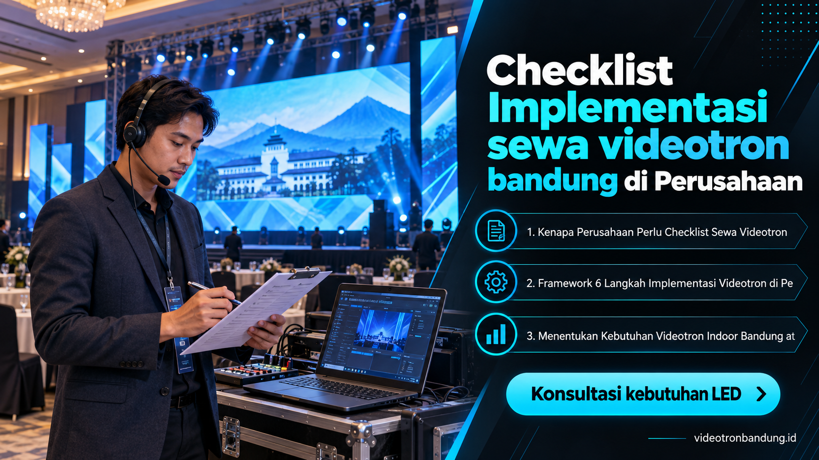 Checklist Implementasi sewa videotron bandung di Perusahaan