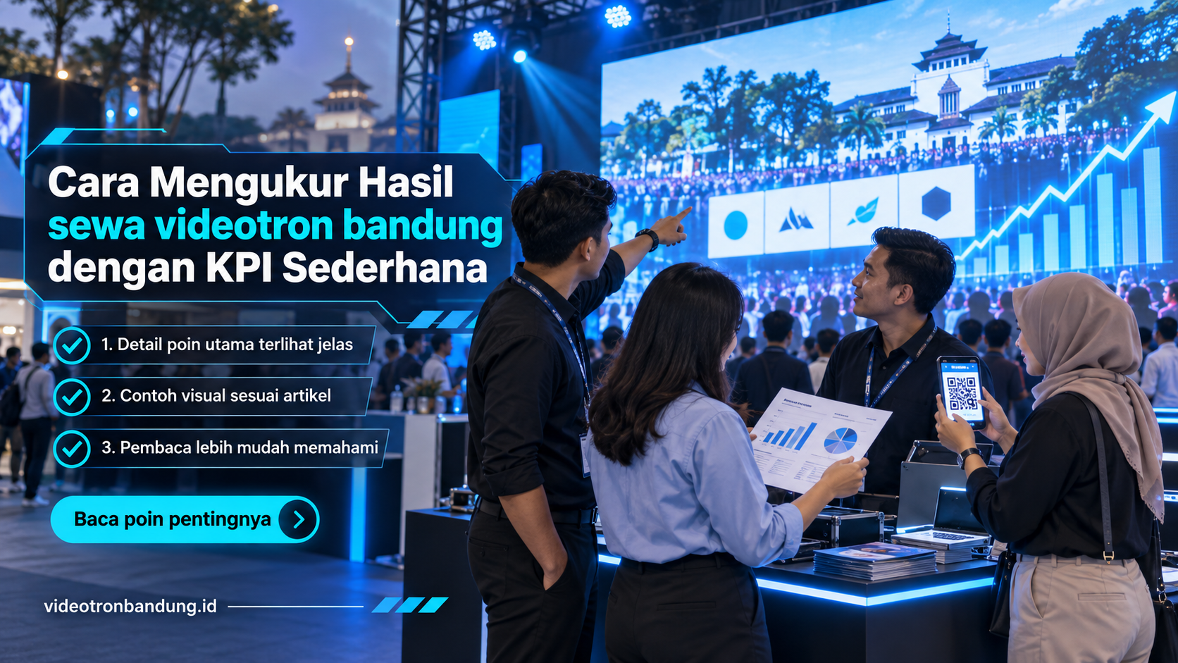 Ilustrasi Cara Mengukur Hasil sewa videotron bandung dengan KPI Sederhana