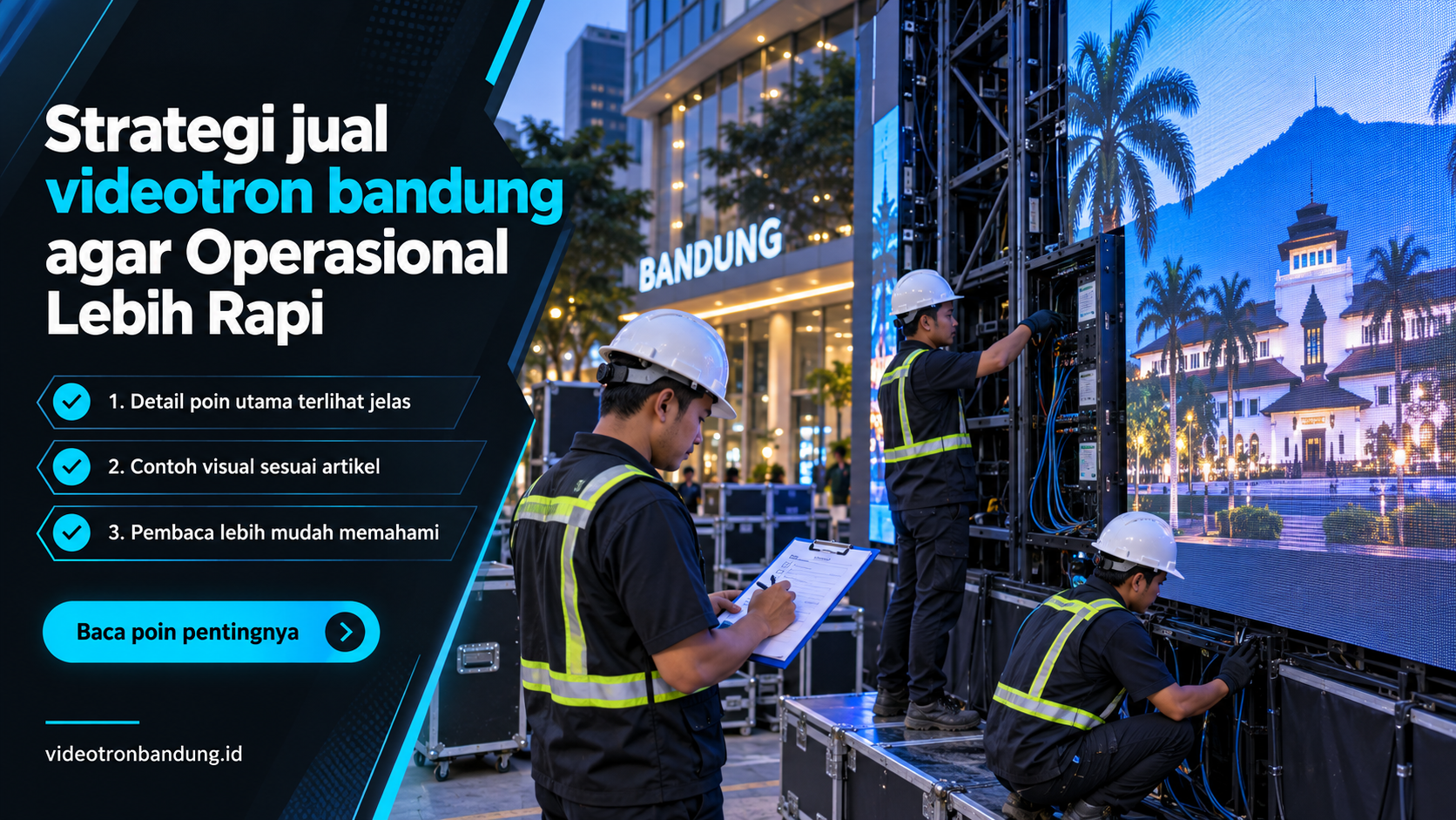 Ilustrasi sewa videotron bandung - Strategi jual videotron bandung agar Operasional Lebih Rapi