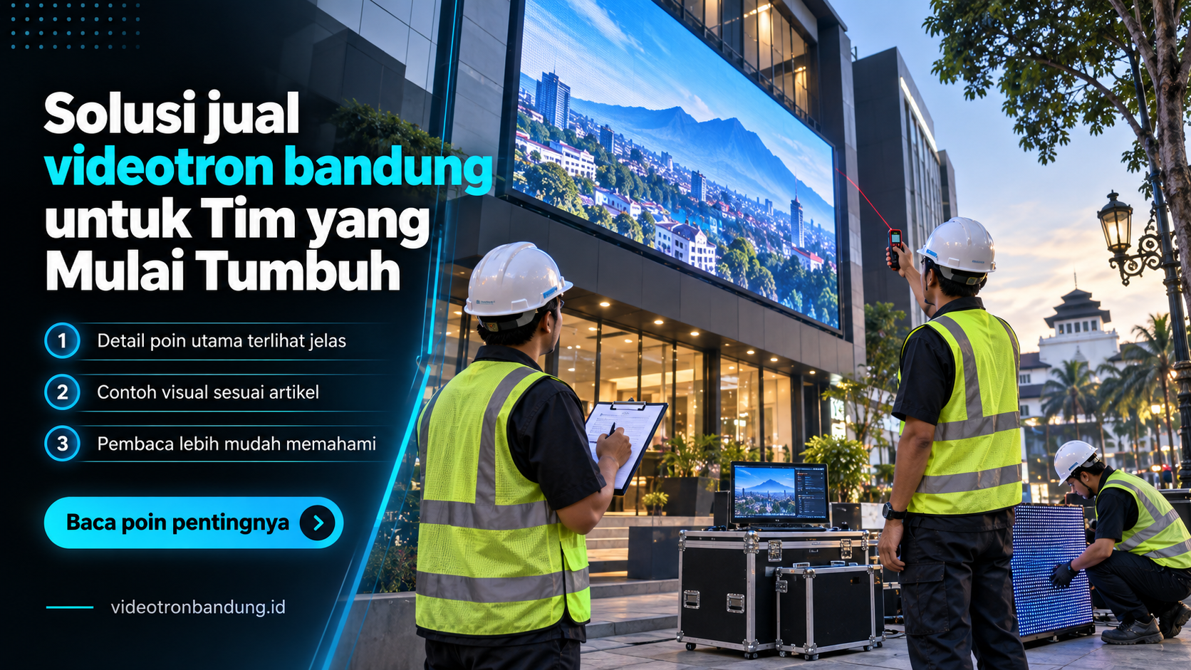 Ilustrasi sewa videotron bandung - Solusi jual videotron bandung untuk Tim yang Mulai Tumbuh