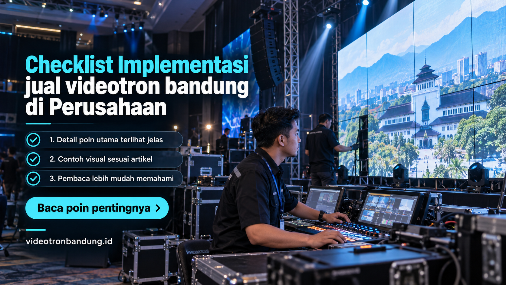Ilustrasi sewa videotron bandung - Checklist Implementasi jual videotron bandung di Perusahaan