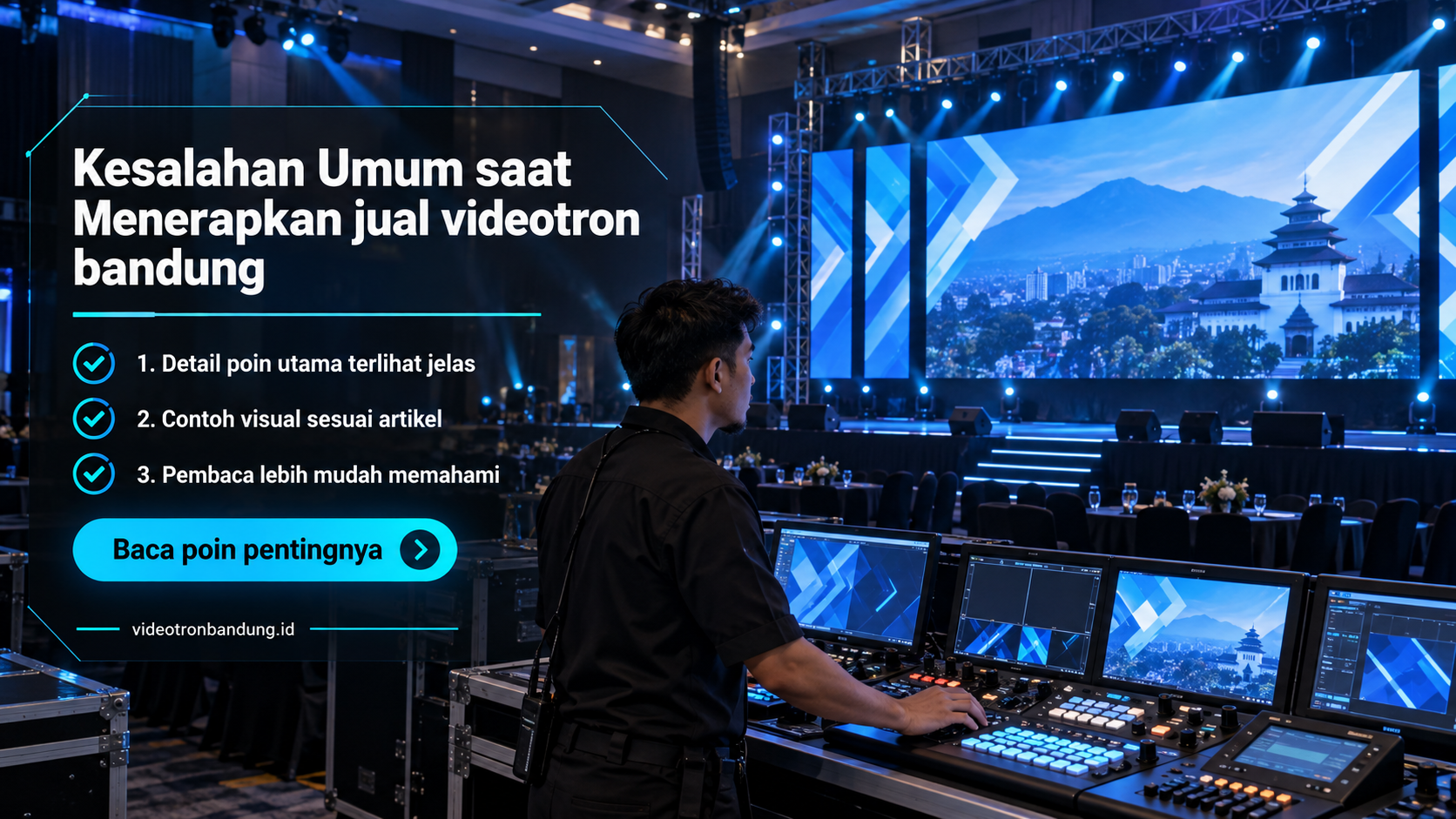 Ilustrasi sewa videotron bandung - Kesalahan Umum saat Menerapkan jual videotron bandung