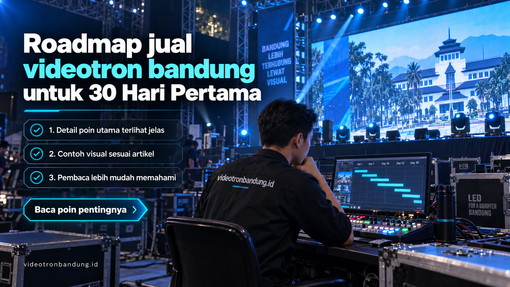 Ilustrasi sewa videotron bandung - Roadmap jual videotron bandung untuk 30 Hari Pertama