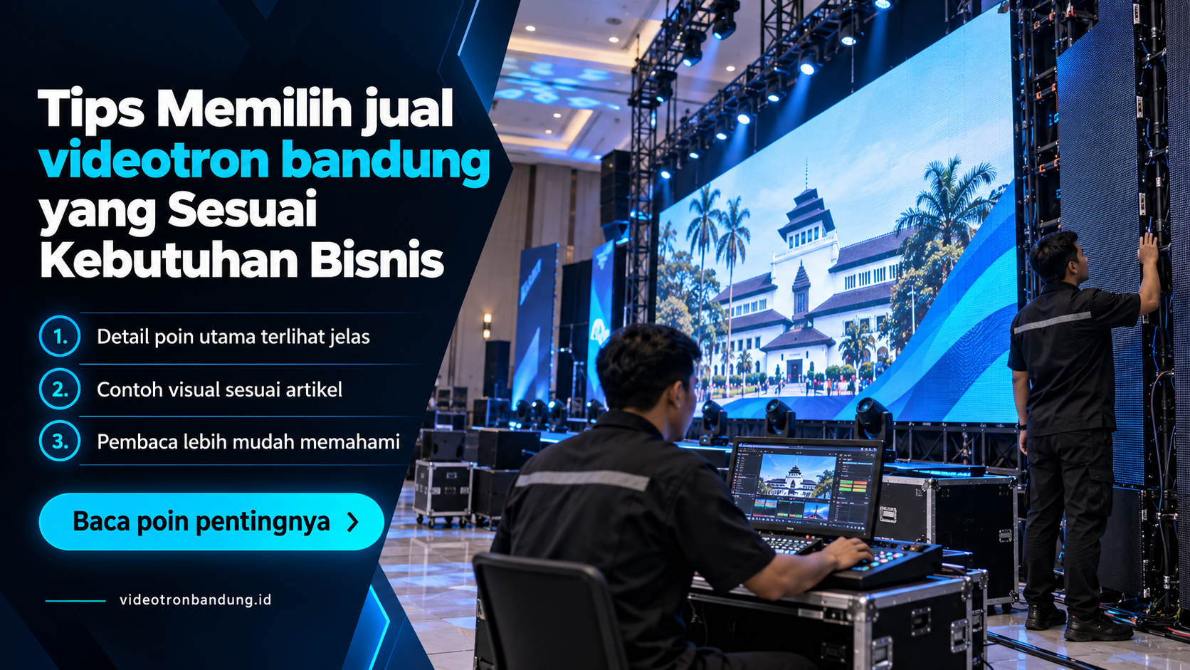 Ilustrasi sewa videotron bandung - Tips Memilih jual videotron bandung yang Sesuai Kebutuhan Bisnis