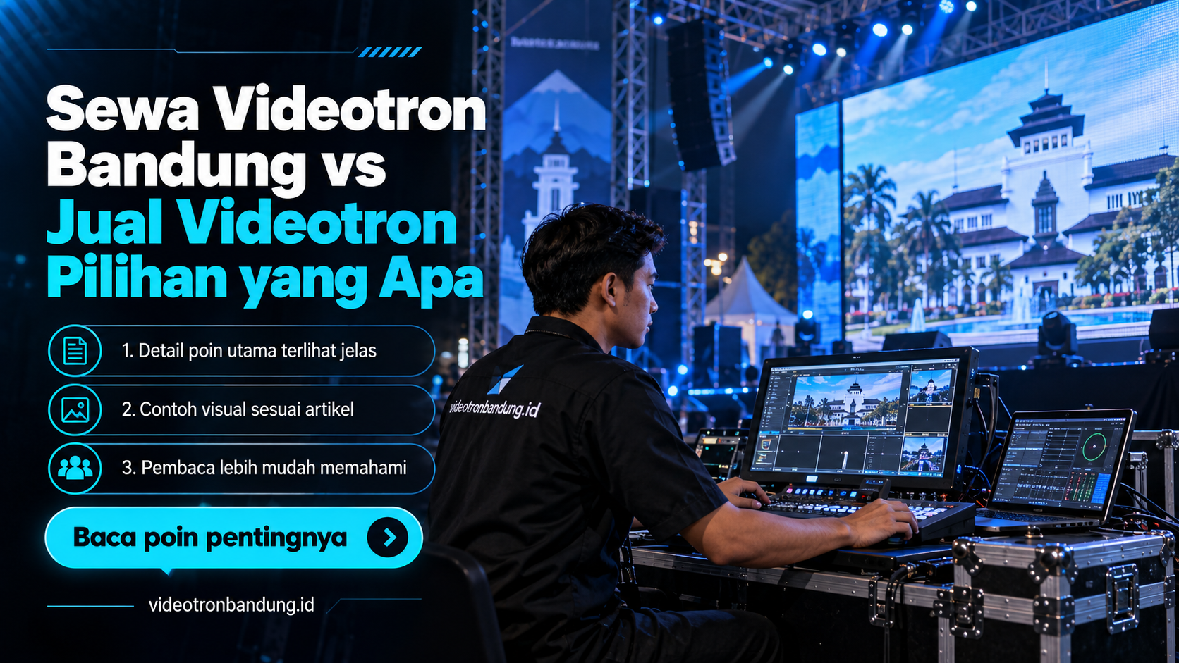 Ilustrasi Sewa Videotron Bandung vs Jual Videotron Pilihan yang Apa