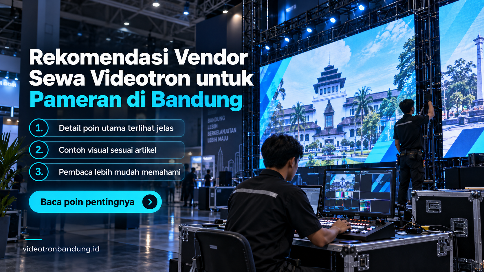 Ilustrasi sewa videotron bandung - Rekomendasi Vendor Sewa Videotron untuk Pameran di Bandung