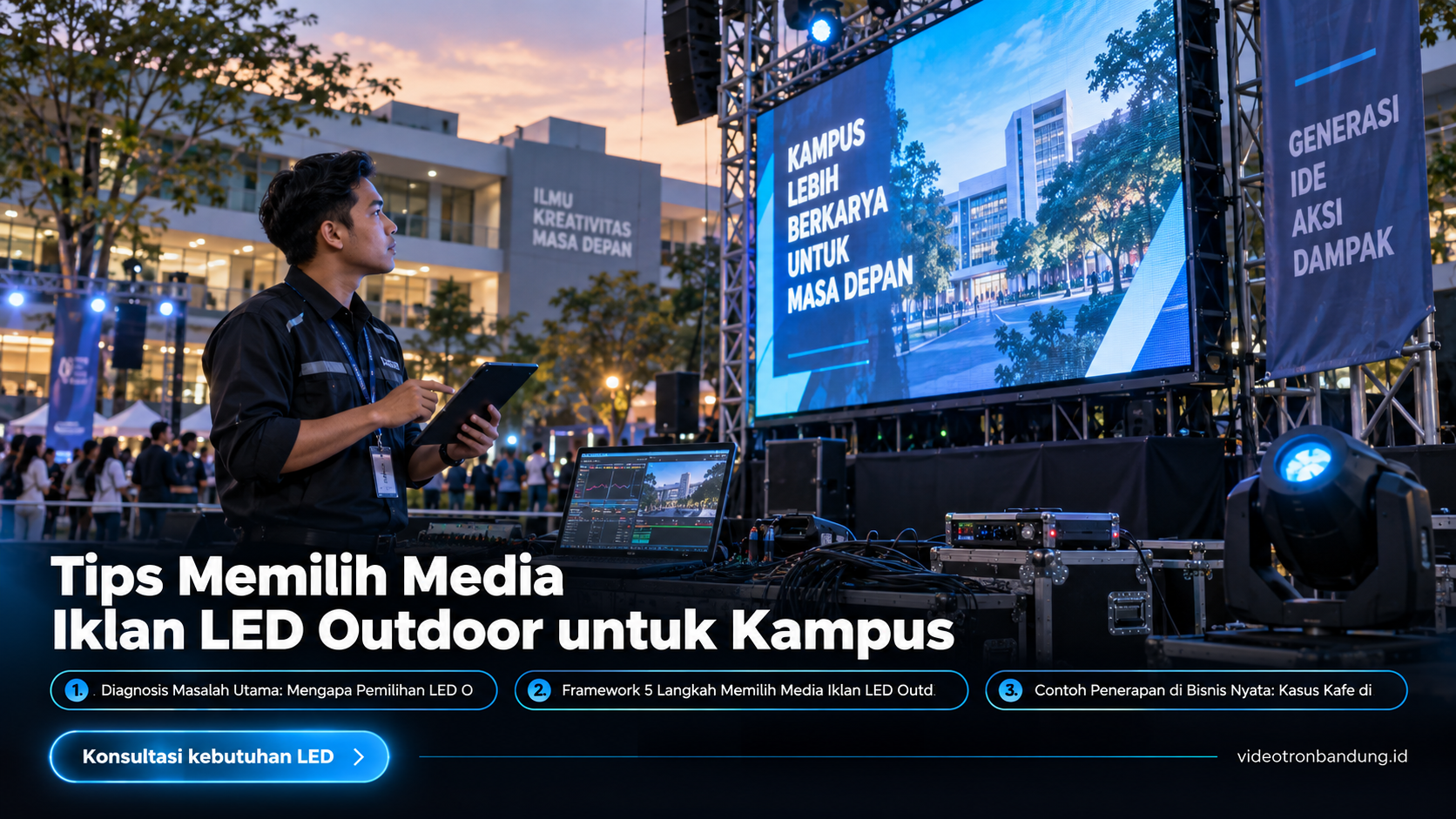sewa videotron bandung - Tips Memilih Media Iklan LED Outdoor untuk Kampus