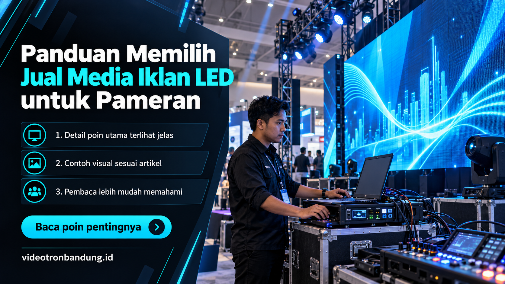 Ilustrasi sewa videotron bandung - Panduan Memilih Jual Media Iklan LED untuk Pameran