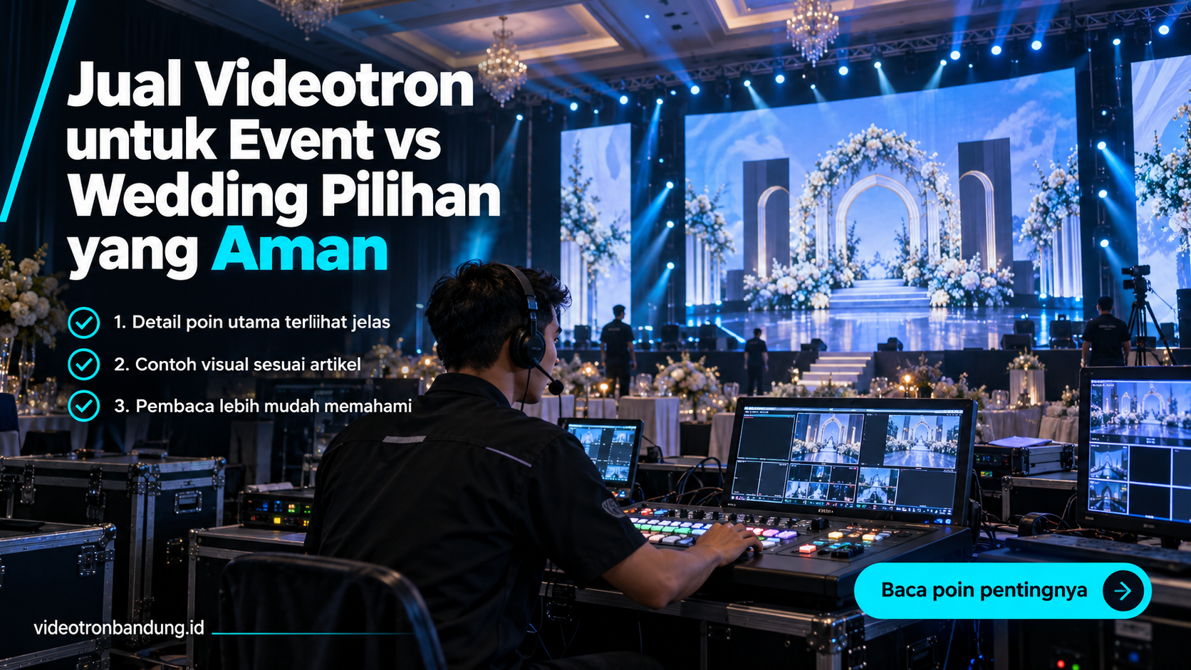 Ilustrasi sewa videotron bandung - Jual Videotron untuk Event vs Wedding Pilihan yang Aman