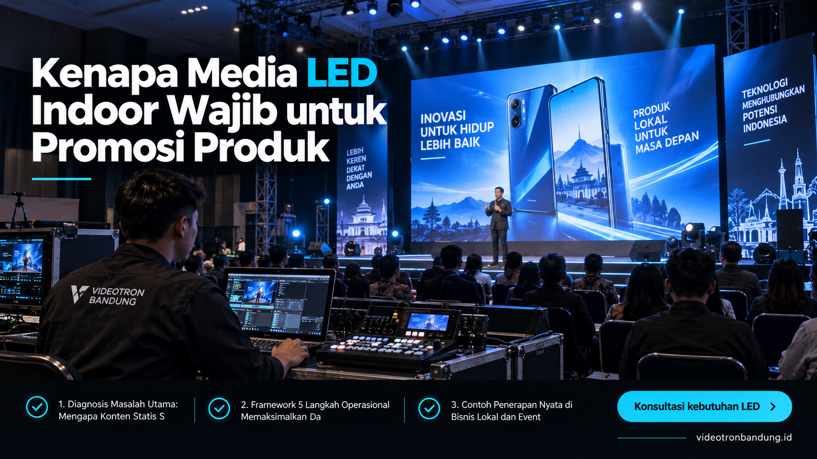 sewa videotron bandung - Kenapa Media LED Indoor Wajib untuk Promosi Produk