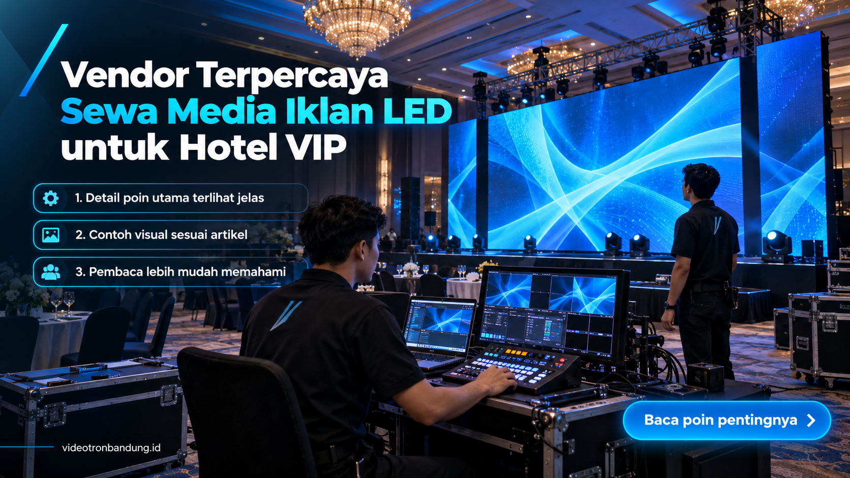 Ilustrasi sewa videotron bandung - Vendor Terpercaya Sewa Media Iklan LED untuk Hotel VIP