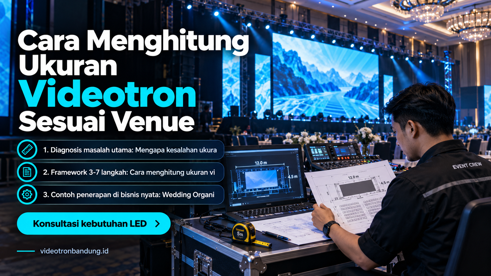 sewa videotron bandung - Cara Menghitung Ukuran Videotron Sesuai Venue